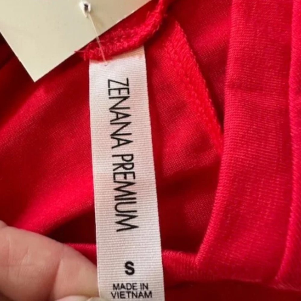 Red Tank Top Dress with Pockets T1481 NWT Boutique - Picture 3 of 13
